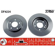 TRW Brake disc DF4224 set of 2 - Brake Disc