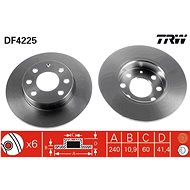 TRW Brake disc DF4225 set of 2 - Brake Disc