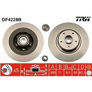 TRW Brzdový kotouč DF4228BS sada 2ks - Brake Disc