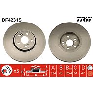 TRW Brake Disc DF4231S set of 2 - Brake Disc