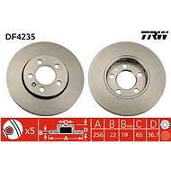 TRW Brzdový kotouč DF4235 sada 2ks - Brake Disc