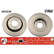 TRW Brake disc DF4239 set of 2 - Brake Disc