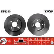 TRW Brake disc DF4240 set of 2 - Brake Disc