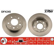 TRW Brzdový kotouč DF4245 sada 2ks - Brake Disc