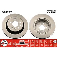 TRW Brake disc DF4247 set of 2 - Brake Disc