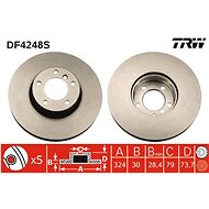 TRW Brake disc DF4248S set of 2 - Brake Disc