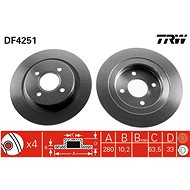 TRW Brake disc DF4251 set of 2 - Brake Disc
