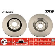 TRW Brzdový kotouč DF4258S sada 2ks - Brake Disc
