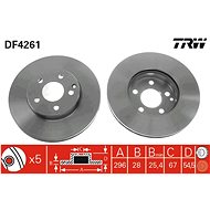TRW Brake disc DF4261 set of 2 - Brake Disc