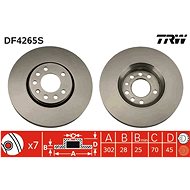 TRW Brake disc DF4265S set of 2 - Brake Disc