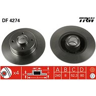 TRW Brzdový kotouč DF4274 sada 2ks - Brake Disc