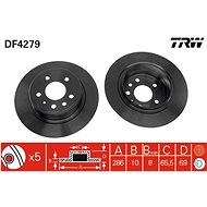 TRW Brzdový kotouč DF4279 sada 2ks - Brake Disc