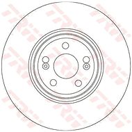 TRW Brzdový kotouč DF4280S sada 2ks - Brake Disc