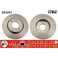 TRW Brake disc DF4291 set of 2 - Brake Disc