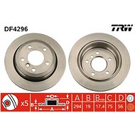TRW Brzdový kotouč DF4296 sada 2ks - Brake Disc