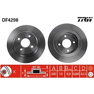 TRW Brzdový kotouč DF4298 sada 2ks - Brake Disc
