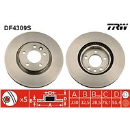 TRW Brake disc DF4309S set of 2 - Brake Disc