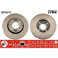 TRW Brake disc DF4311 set of 2 - Brake Disc