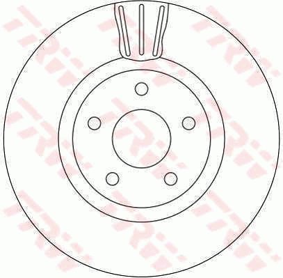 TRW Brzdový kotouč DF4313 sada 2ks - Brake Disc