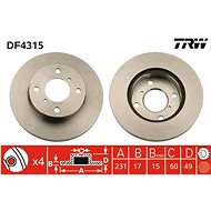 TRW Brake disc DF4315 set of 2 - Brake Disc