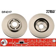 TRW Brake disc DF4317 set of 2 - Brake Disc