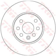 TRW Brzdový kotouč DF4318 sada 2ks - Brake Disc