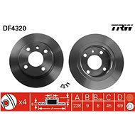 TRW Brzdový kotouč DF4320 sada 2ks - Brake Disc