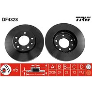 TRW Brzdový kotouč DF4328 sada 2ks - Brake Disc