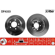 TRW Brake disc DF4333 set of 2 - Brake Disc