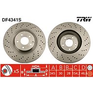 TRW Brake disc DF4341S set of 2 - Brake Disc