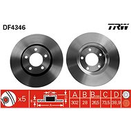TRW Brake disc DF4346 set of 2 - Brake Disc