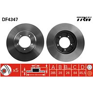 TRW Brzdový kotouč DF4347 sada 2ks - Brake Disc