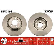 TRW Brake Disc DF4349S set of 2 - Brake Disc