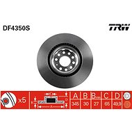 TRW Brzdový kotouč DF4350S sada 2ks - Brake Disc