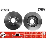TRW Brzdový kotouč DF4362 sada 2ks - Brake Disc