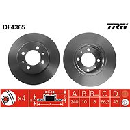 TRW Brake disc DF4365 set of 2 - Brake Disc