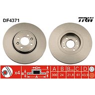 TRW Brake disc DF4371 set of 2 - Brake Disc