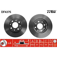 TRW Brake disc DF4375 set of 2 - Brake Disc