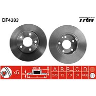 TRW Brake disc DF4383 set of 2 - Brake Disc