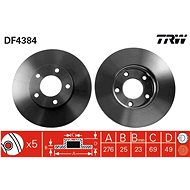 TRW Brzdový kotouč DF4384 sada 2ks - Brake Disc