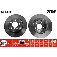 TRW Brzdový kotouč DF4388 sada 2ks - Brake Disc