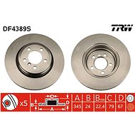 TRW Brake Disc DF4389S set of 2 - Brake Disc