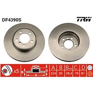 TRW Brzdový kotouč DF4390S sada 2ks - Brake Disc