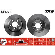 TRW Brake disc DF4391 set of 2 - Brake Disc