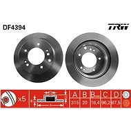 TRW Brake disc DF4394 set of 2 - Brake Disc