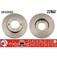 TRW Brake disc DF4395S set of 2 - Brake Disc