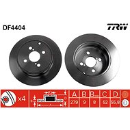 TRW Brake disc DF4404 set of 2 - Brake Disc