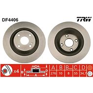 TRW Brake disc DF4406 set of 2 - Brake Disc