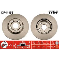 TRW Brake disc DF4415S set of 2 - Brake Disc