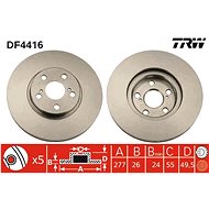 TRW Brake disc DF4416 set of 2 - Brake Disc